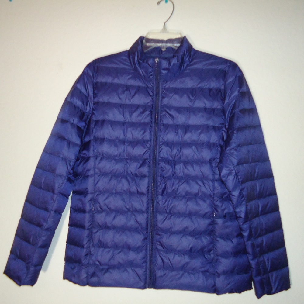 Men's  Dark Blue Puffer Jacket 100% Down Size-2XL
